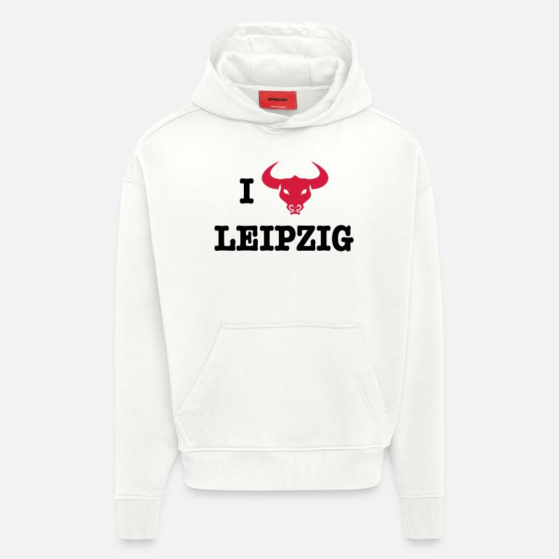 I Love Leipzig - Hoodie- made by SPREAD  - OFF WHITE