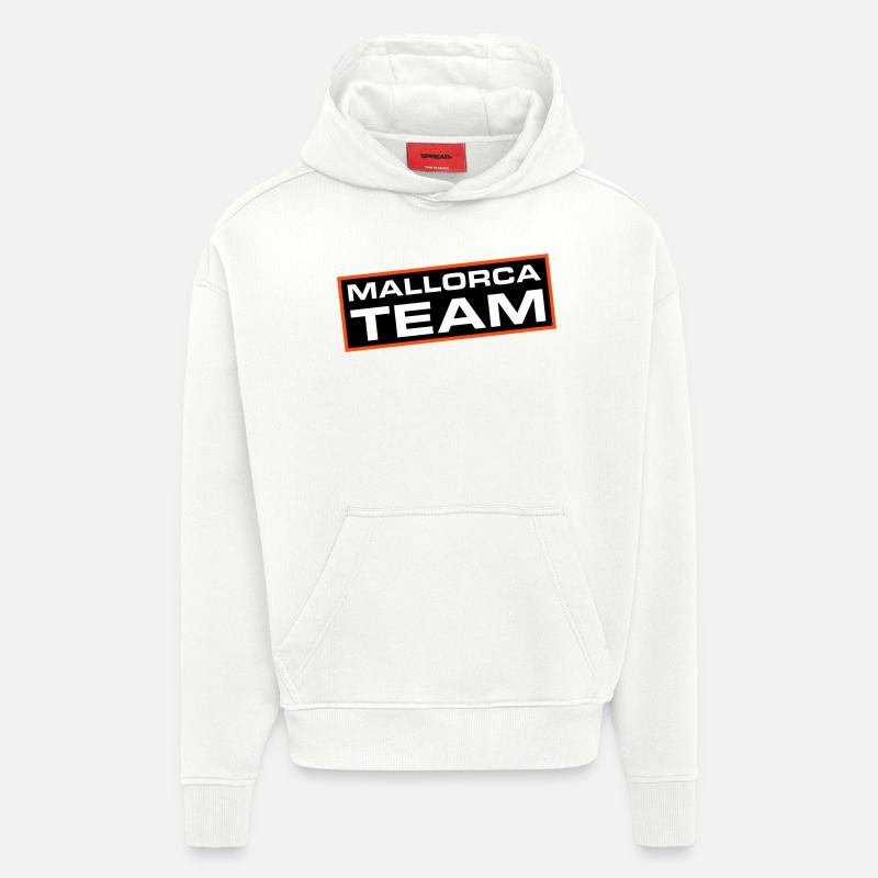 Équipe de Majorque - Sweat à capuche bio épais oversize fabriqué en UE - OFF WHITE