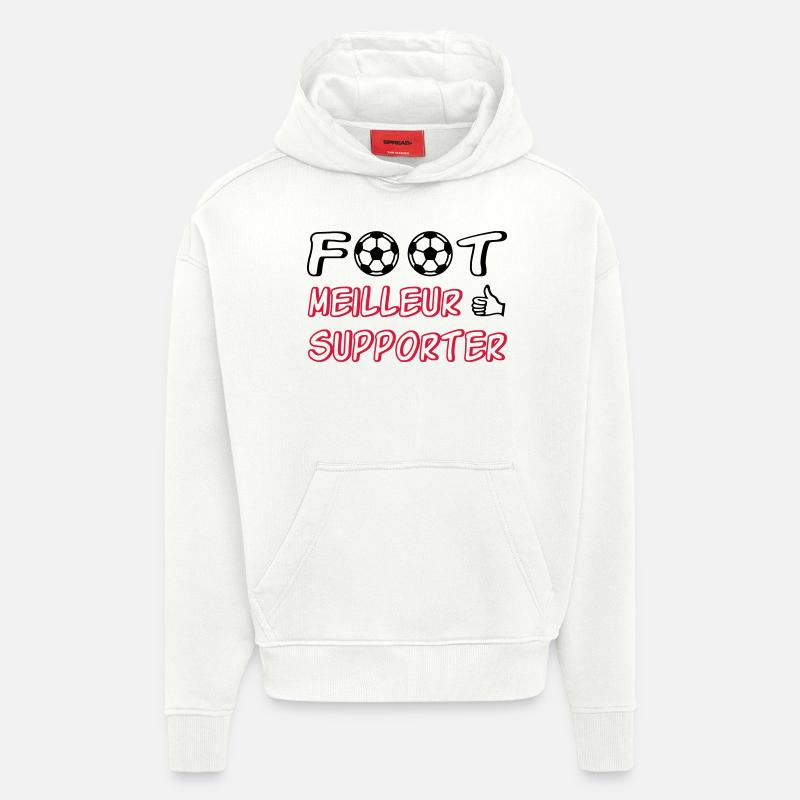 Foot meilleur supporter - Sweat à capuche bio épais oversize fabriqué en UE - OFF WHITE
