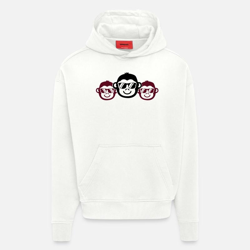 affen cool - Hoodie- made by SPREAD  - OFF WHITE