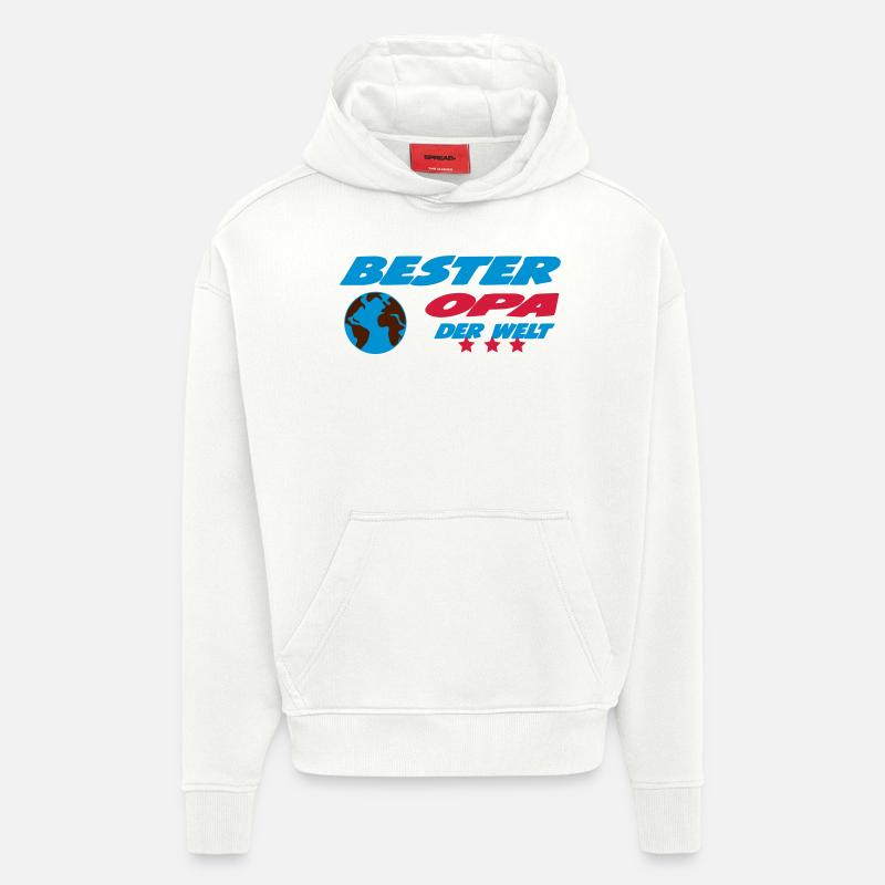 Bester OPA der welt - Sweat à capuche bio épais oversize fabriqué en UE - OFF WHITE