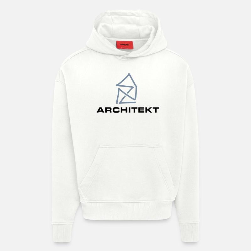 Architecte Nicholas House - Sweat à capuche bio épais oversize fabriqué en UE - OFF WHITE