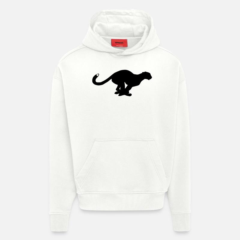 Panthère - Sweat à capuche bio épais oversize fabriqué en UE - OFF WHITE