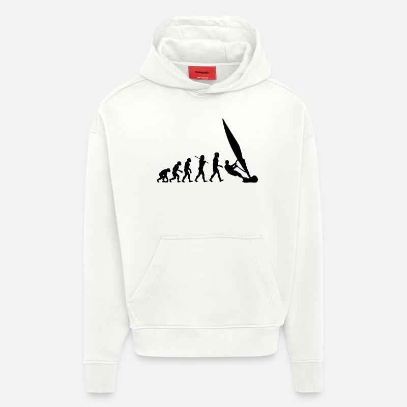 ws01 windsurf evolution - Hoodie- made by SPREAD - OFF WHITE