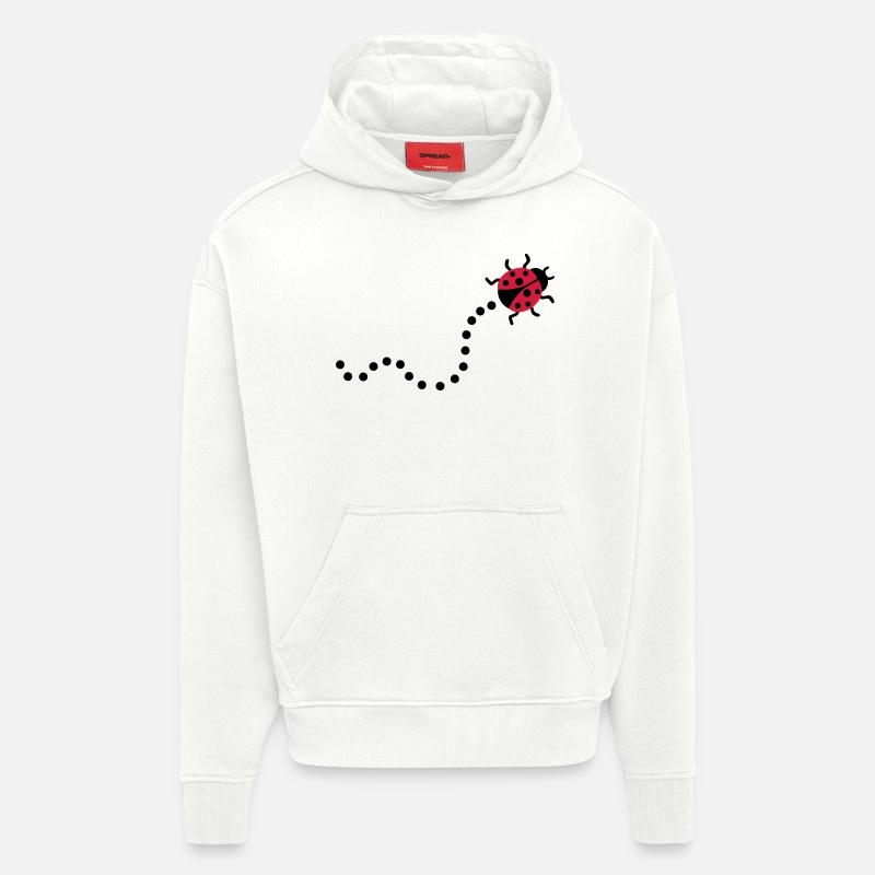 Coccinelle - Sweat à capuche bio épais oversize fabriqué en UE - OFF WHITE
