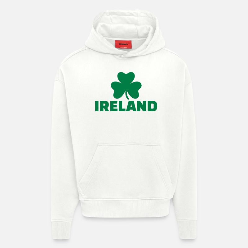 Ireland - Sweat à capuche bio épais oversize fabriqué en UE - OFF WHITE