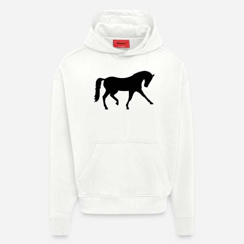 Cheval - Sweat à capuche bio épais oversize fabriqué en UE - OFF WHITE
