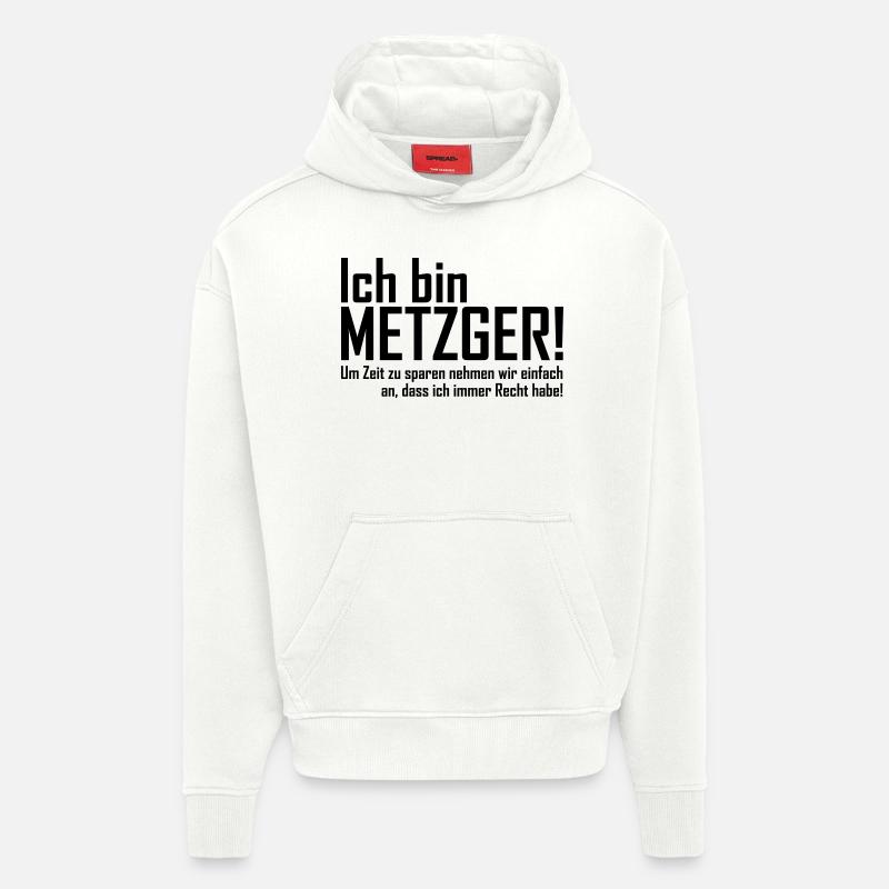 ich bin metzger - Hoodie- made by SPREAD  - OFF WHITE
