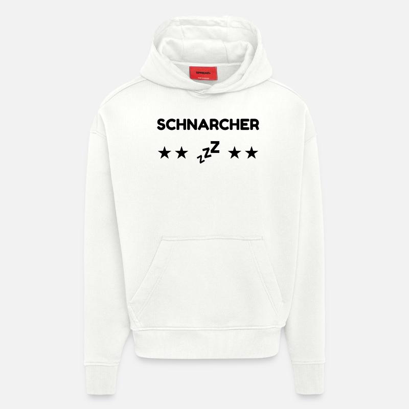 Ronfler / Ronfleur / Ronfleuse / Ronflement - Sweat à capuche bio épais oversize fabriqué en UE - OFF WHITE