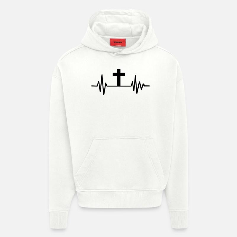 Kreuz - Hoodie- made by SPREAD  - OFF WHITE