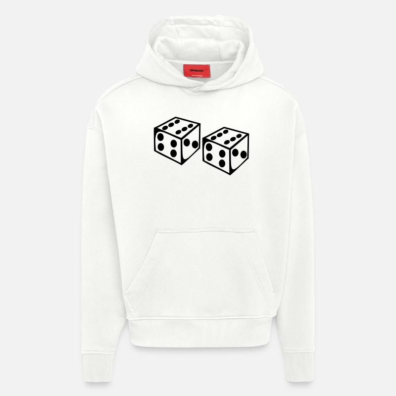 Cube - Jeu - Sweat à capuche bio épais oversize fabriqué en UE - OFF WHITE