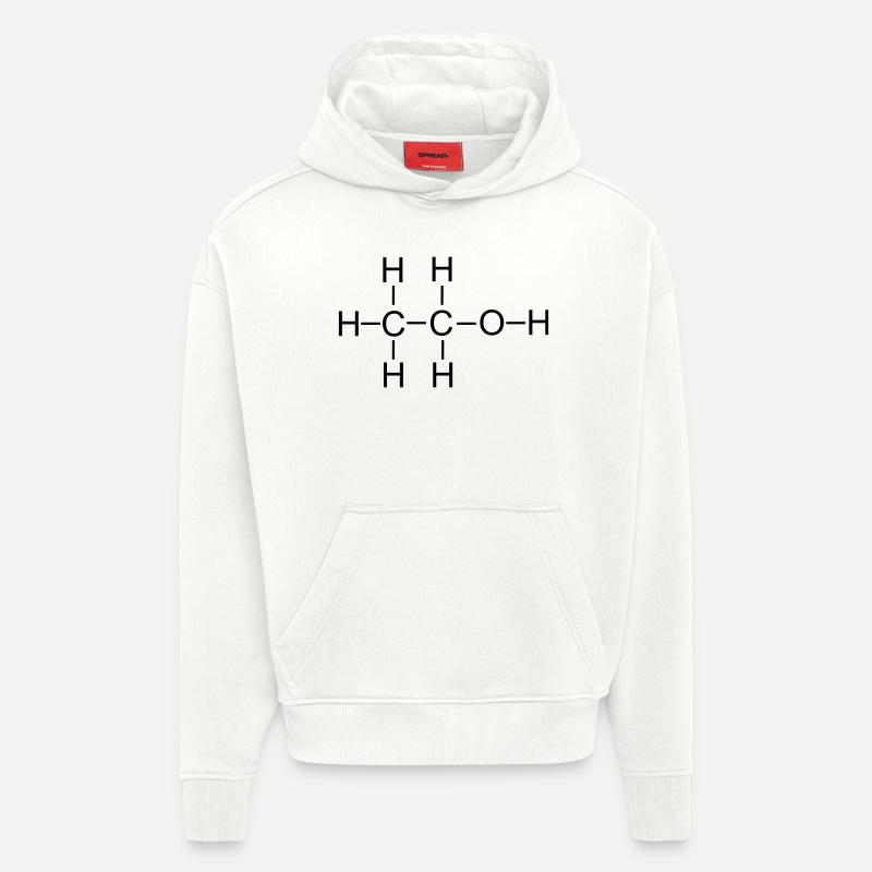 Alcool - Sweat à capuche bio épais oversize fabriqué en UE - OFF WHITE