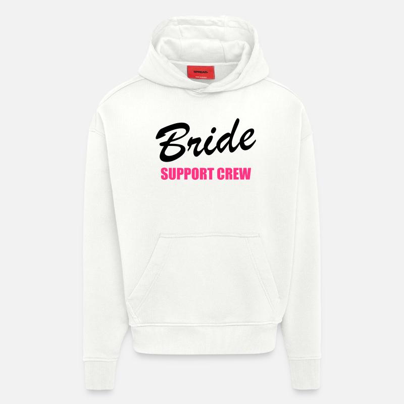 Bride Support Crew 2clr - Sweat à capuche bio épais oversize fabriqué en UE - OFF WHITE