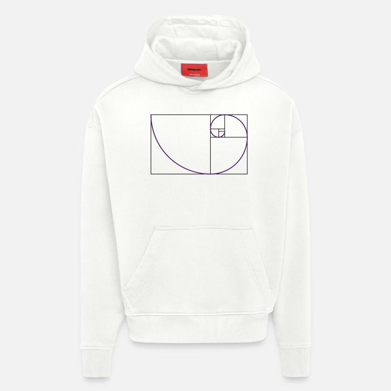 fibonacci, der Goldene Schnitt - Hoodie- made by SPREAD  - OFF WHITE