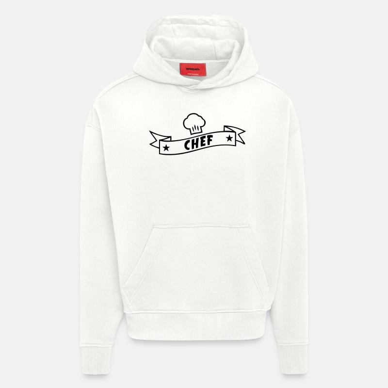 Chef - Sweat à capuche bio épais oversize fabriqué en UE - OFF WHITE