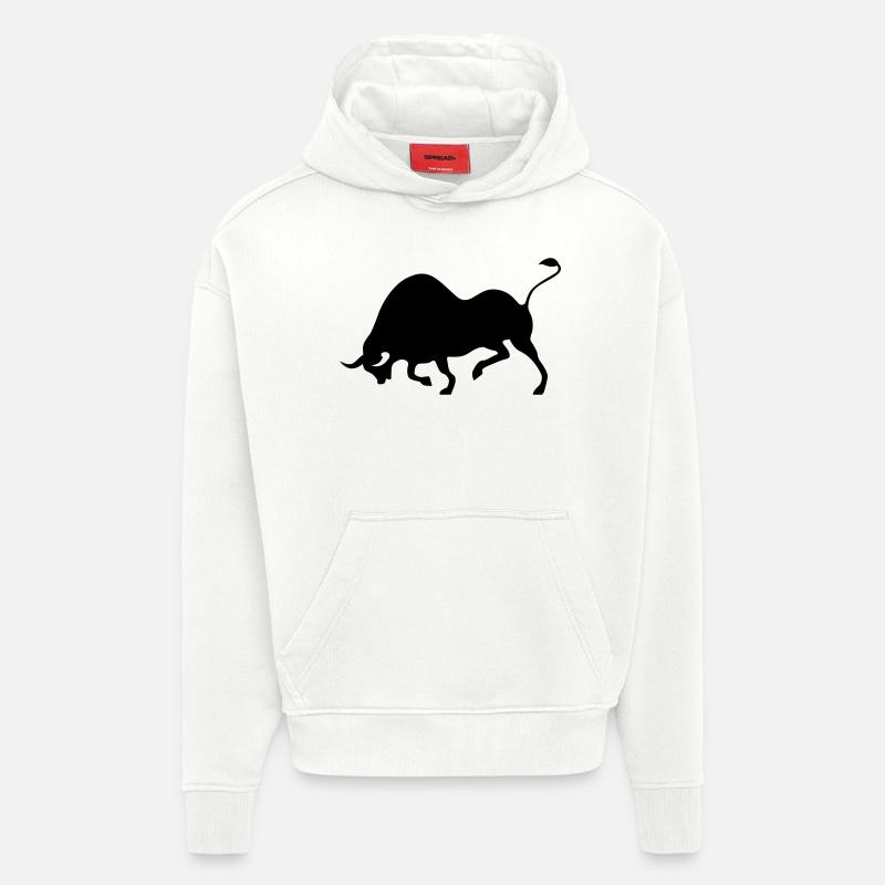 bull - Hoodie- made by SPREAD  - OFF WHITE