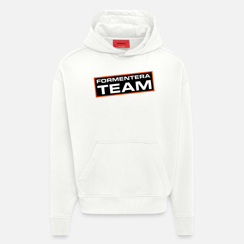 L’équipe Formentera - Sweat à capuche bio épais oversize fabriqué en UE - OFF WHITE