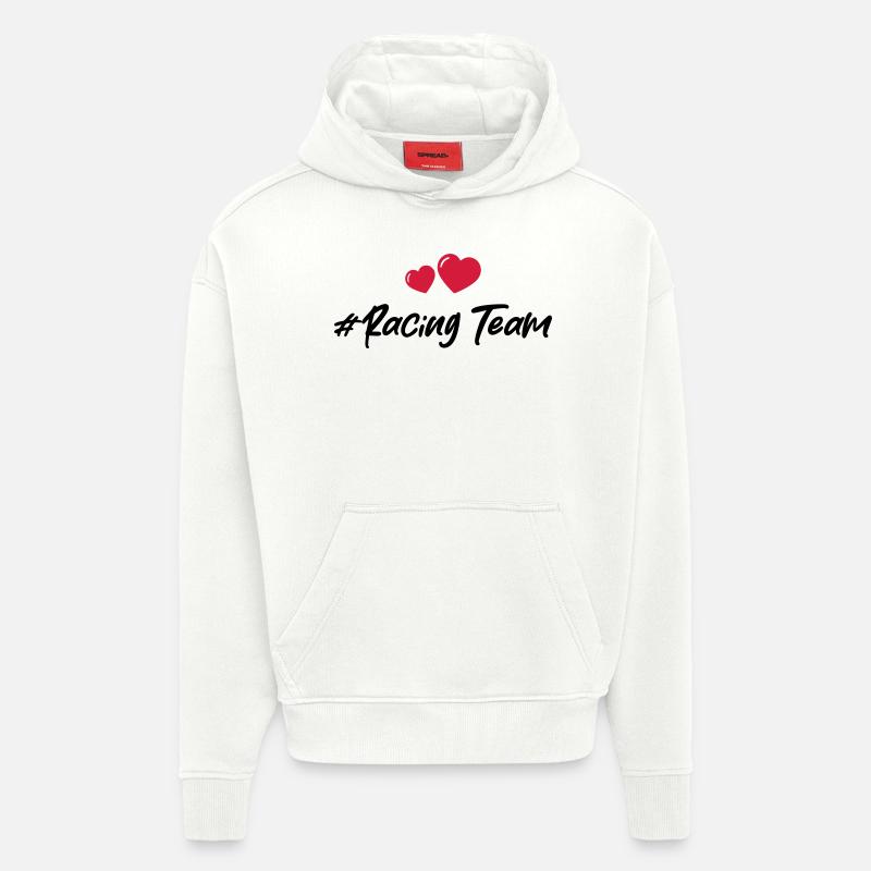 Racing Team Herz - Hoodie- made by SPREAD  - OFF WHITE
