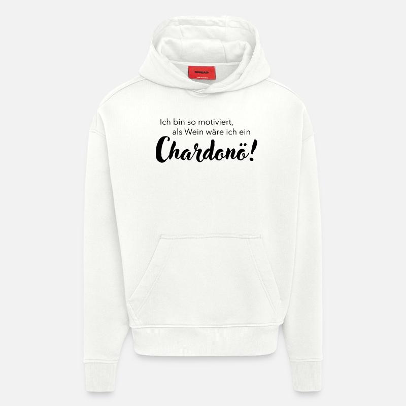 Je suis un Chardonö - Sweat à capuche bio épais oversize fabriqué en UE - OFF WHITE