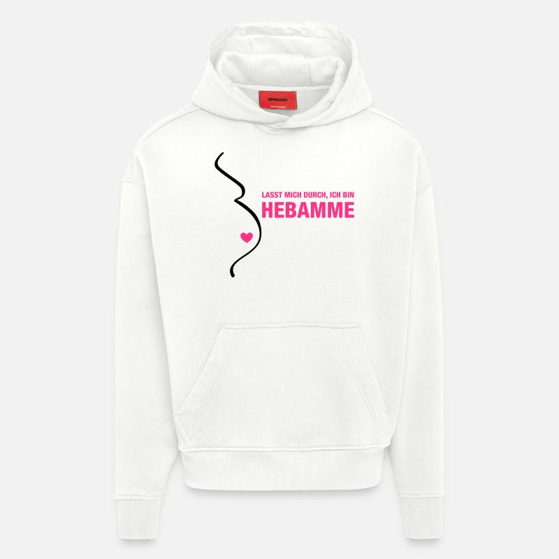 Hebamme - Hoodie- made by SPREAD  - OFF WHITE