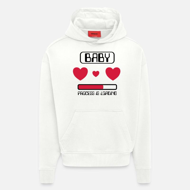Baby Process is loading - Hoodie- made by SPREAD  - OFF WHITE