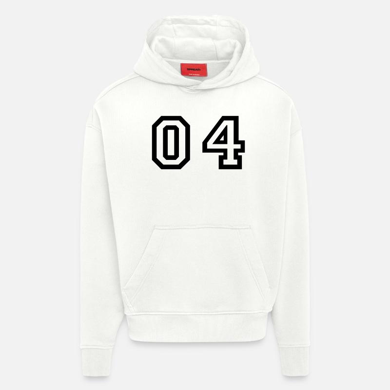 Nummer - 04 - Null vier - Hoodie- made by SPREAD  - OFF WHITE