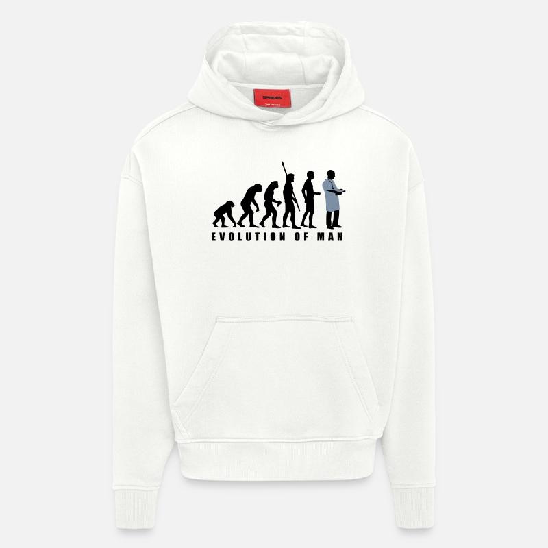 evolution_arzt_2c - Hoodie- made by SPREAD  - OFF WHITE
