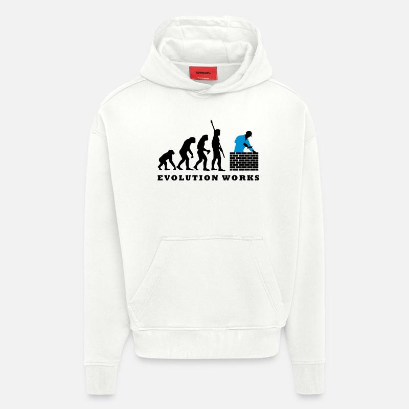 evolution_maurer_b_2c - Hoodie- made by SPREAD  - OFF WHITE