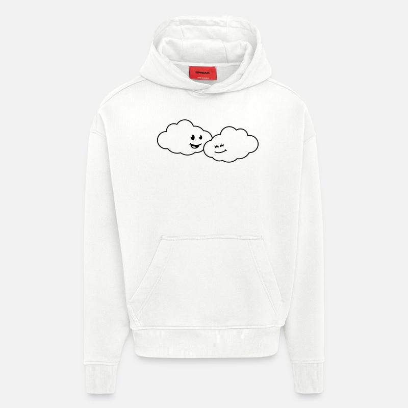 love_clouds - Hoodie- made by SPREAD  - OFF WHITE