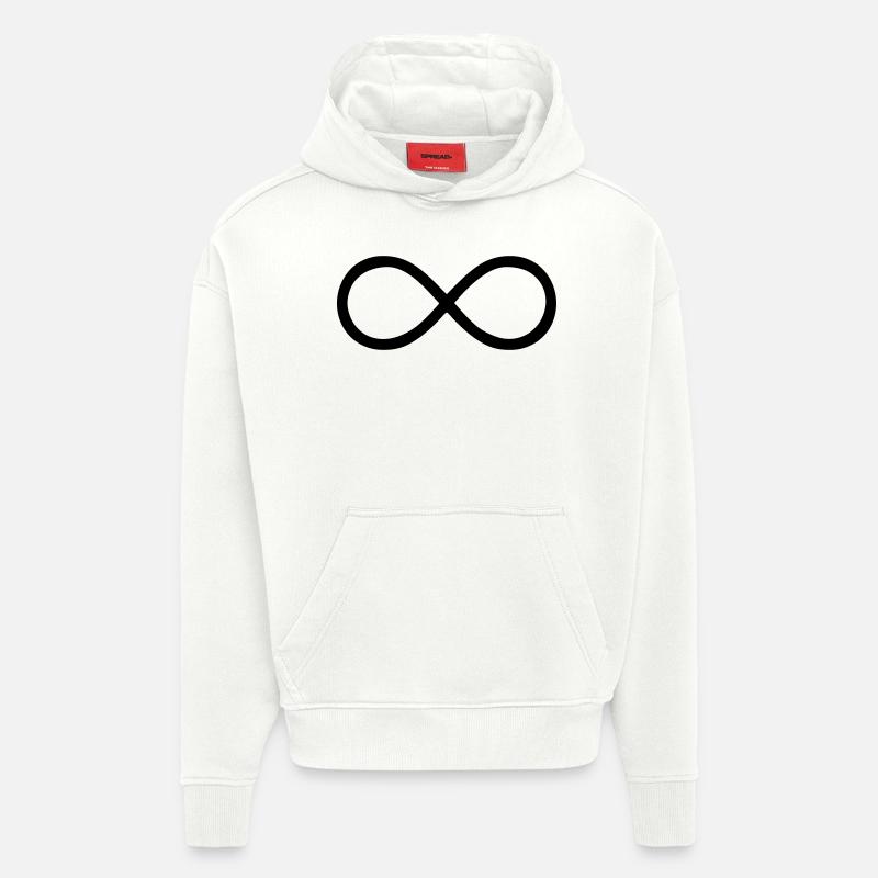 Infinité - Sweat à capuche bio épais oversize fabriqué en UE - OFF WHITE