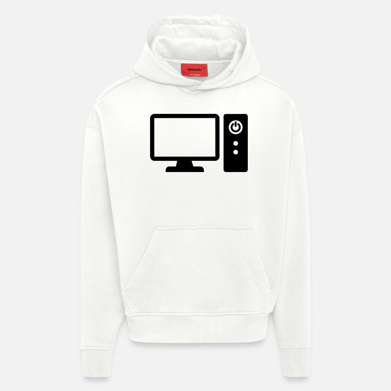 Computer - Hoodie- made by SPREAD  - OFF WHITE