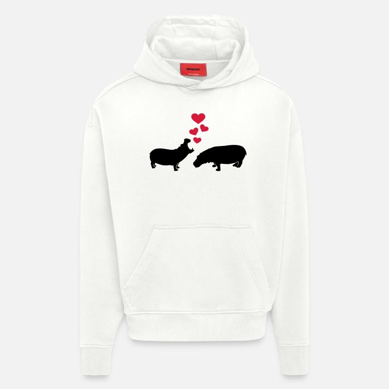Nilpferd - Hoodie- made by SPREAD  - OFF WHITE