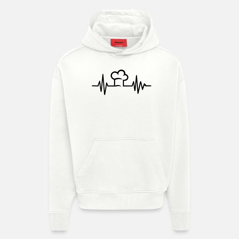Cuisinier - Sweat à capuche bio épais oversize fabriqué en UE - OFF WHITE