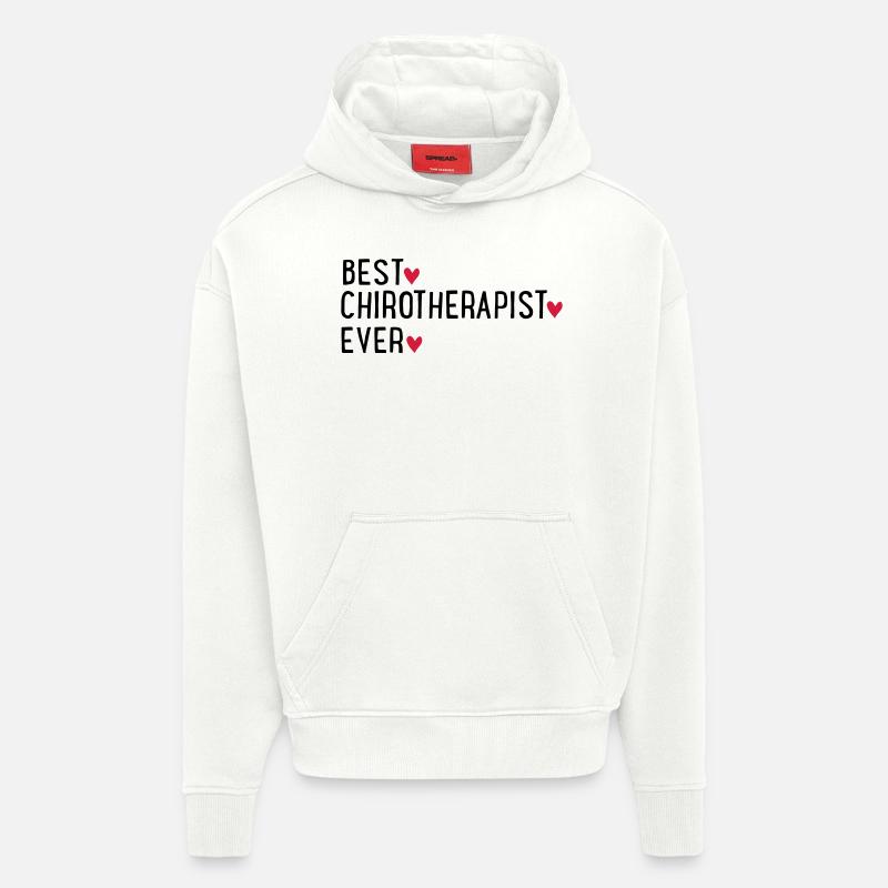 Chiropracteur - Sweat à capuche bio épais oversize fabriqué en UE - OFF WHITE