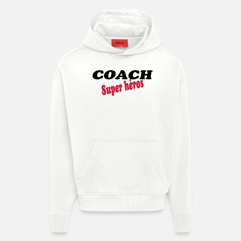 COACH super héros - Sweat à capuche bio épais oversize fabriqué en UE - OFF WHITE