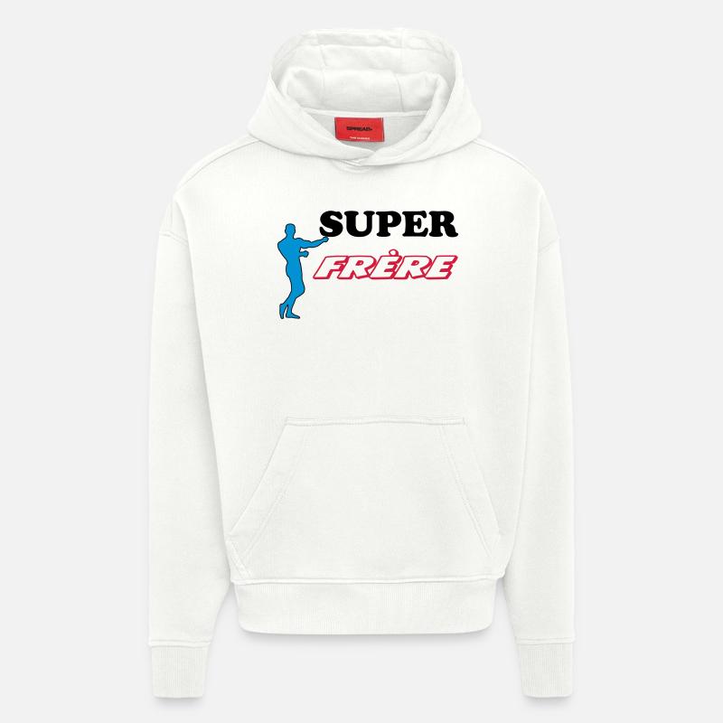 SUPER Bruder - Hoodie- made by SPREAD  - OFF WHITE