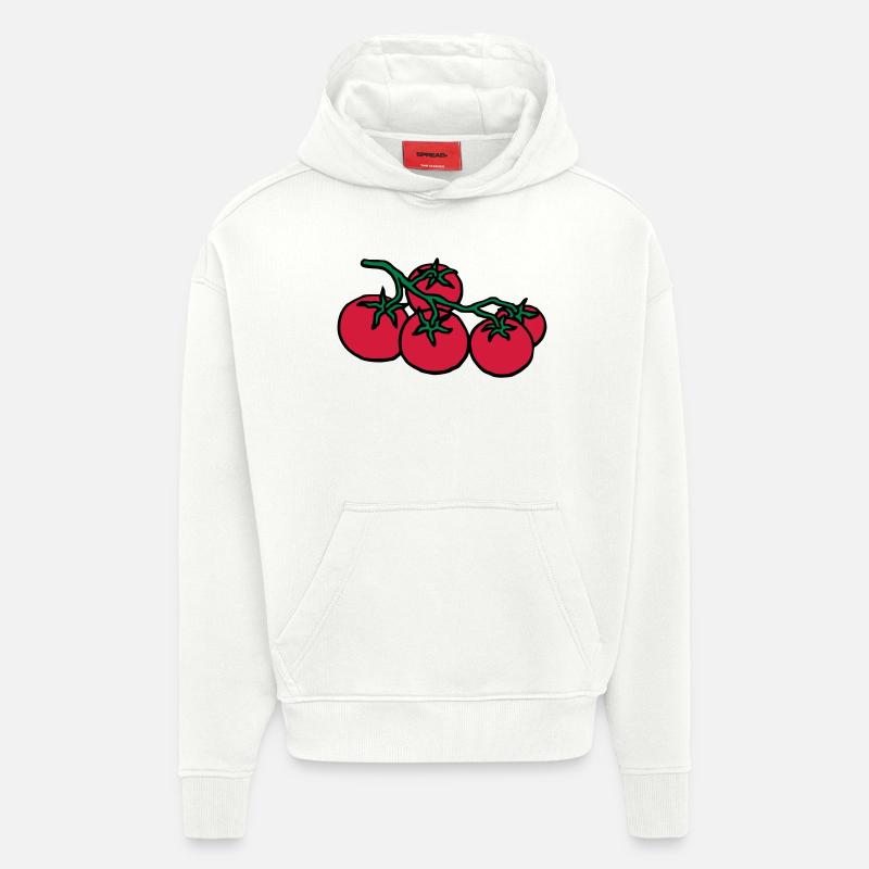 tomaten / tomato - Hoodie- made by SPREAD  - OFF WHITE