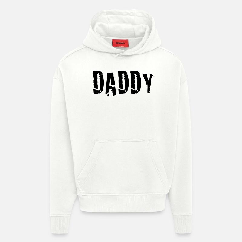 daddy - Sweat à capuche bio épais oversize fabriqué en UE - OFF WHITE