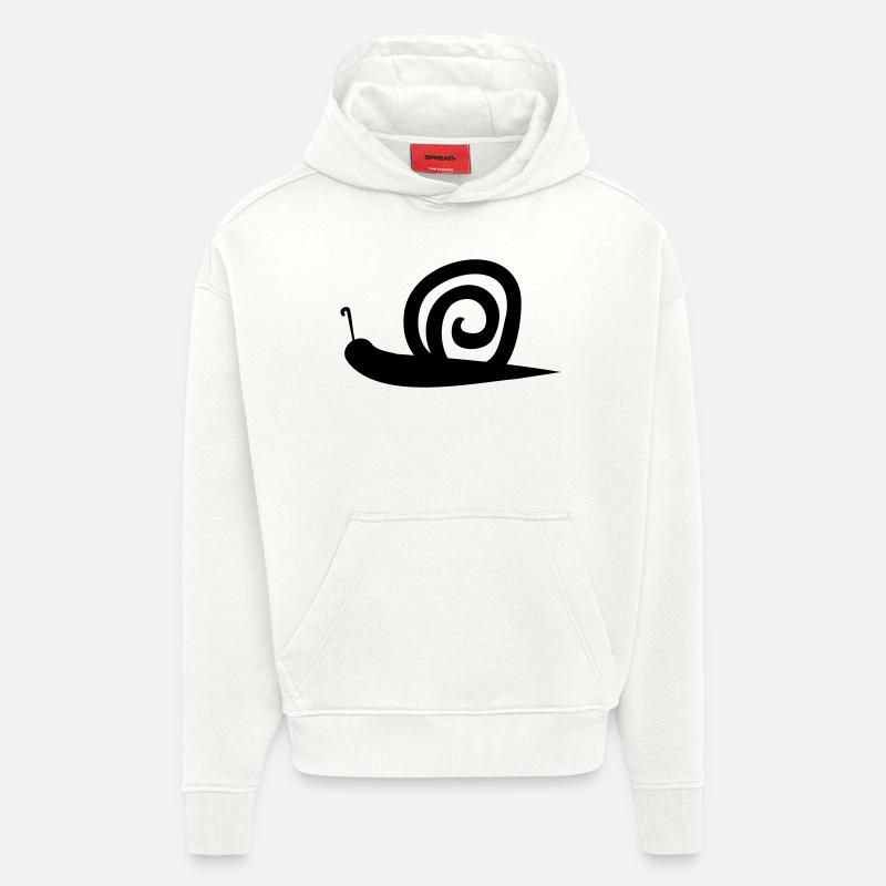 Escargot - Sweat à capuche bio épais oversize fabriqué en UE - OFF WHITE