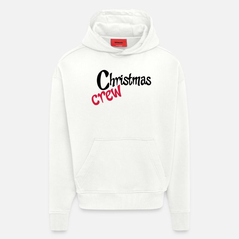 Noël - Sweat à capuche bio épais oversize fabriqué en UE - OFF WHITE