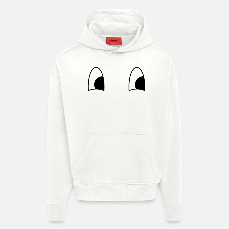 Regards embarrassés - Sweat à capuche bio épais oversize fabriqué en UE - OFF WHITE