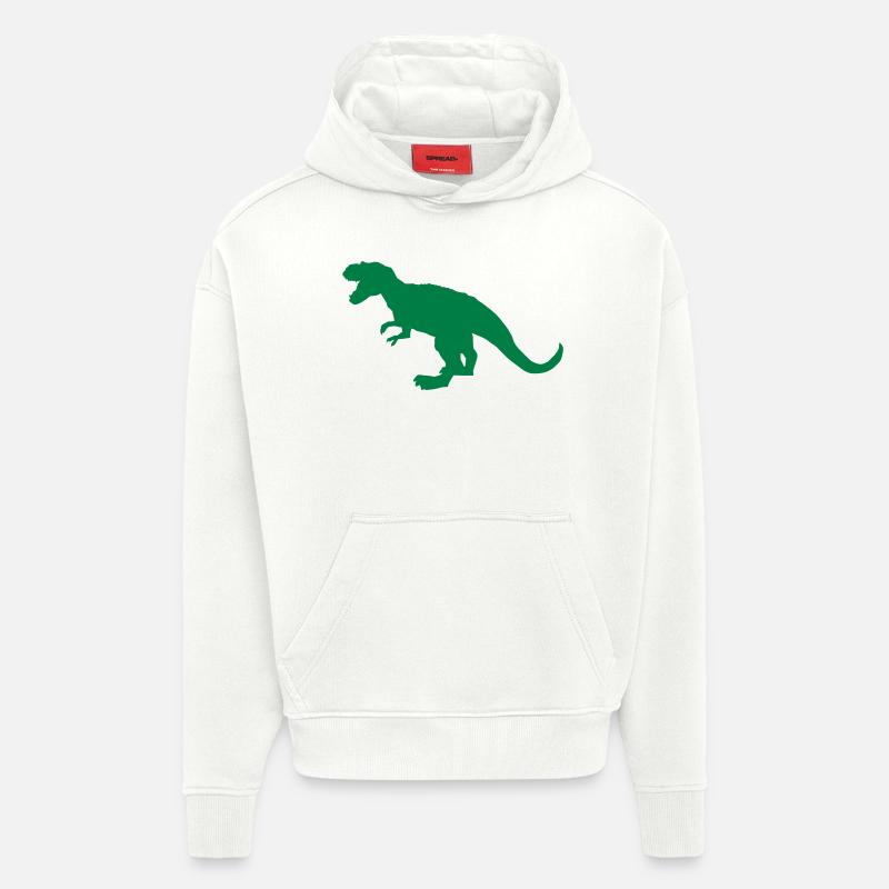 Tyrannosaurus Rex - Sweat à capuche bio épais oversize fabriqué en UE - OFF WHITE