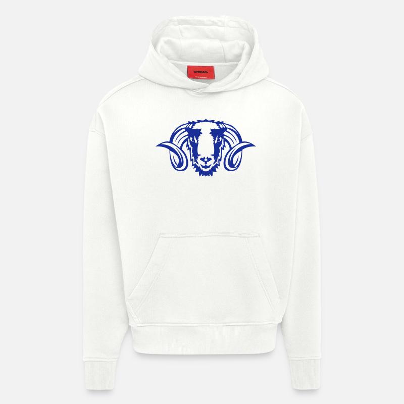 Widderhorn Widder Sternzeichen 2 - Hoodie- made by SPREAD  - OFF WHITE
