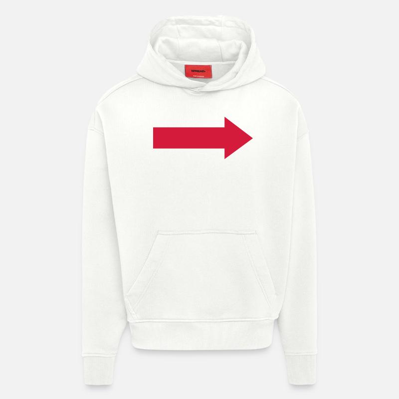 Flèche - Sweat à capuche bio épais oversize fabriqué en UE - OFF WHITE