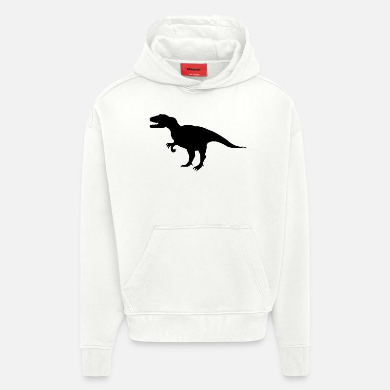 dinosaurier - Sweat à capuche bio épais oversize fabriqué en UE - OFF WHITE