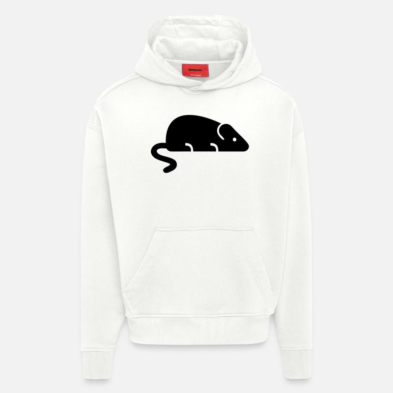 Souris - Sweat à capuche bio épais oversize fabriqué en UE - OFF WHITE