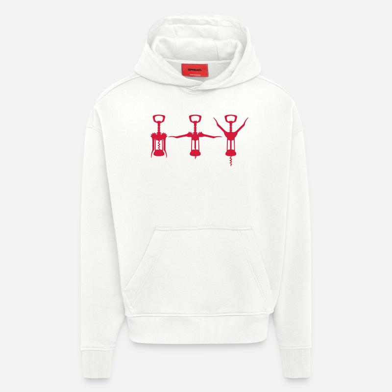 exercices tire bouchon gym 19122 - Sweat à capuche bio épais oversize fabriqué en UE - OFF WHITE
