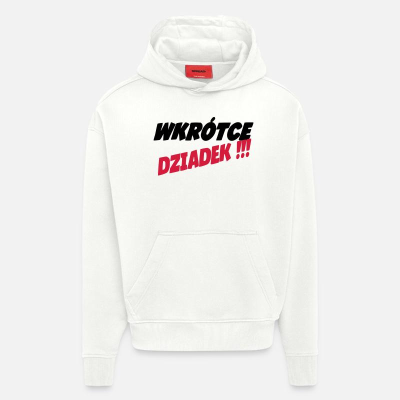 Dziadek - Sweat à capuche bio épais oversize fabriqué en UE - OFF WHITE