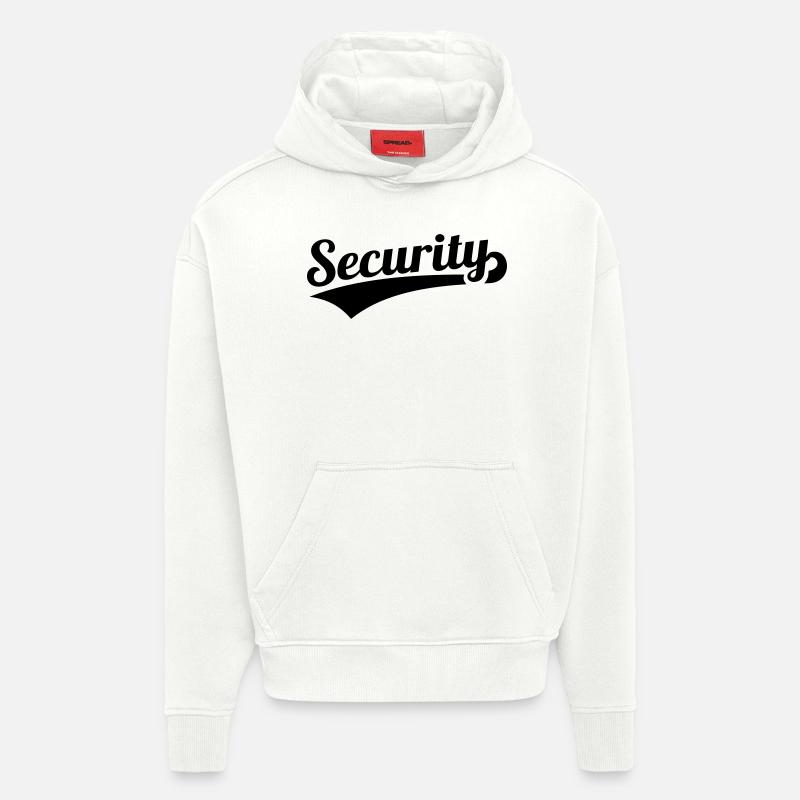 Security - Sweat à capuche bio épais oversize fabriqué en UE - OFF WHITE