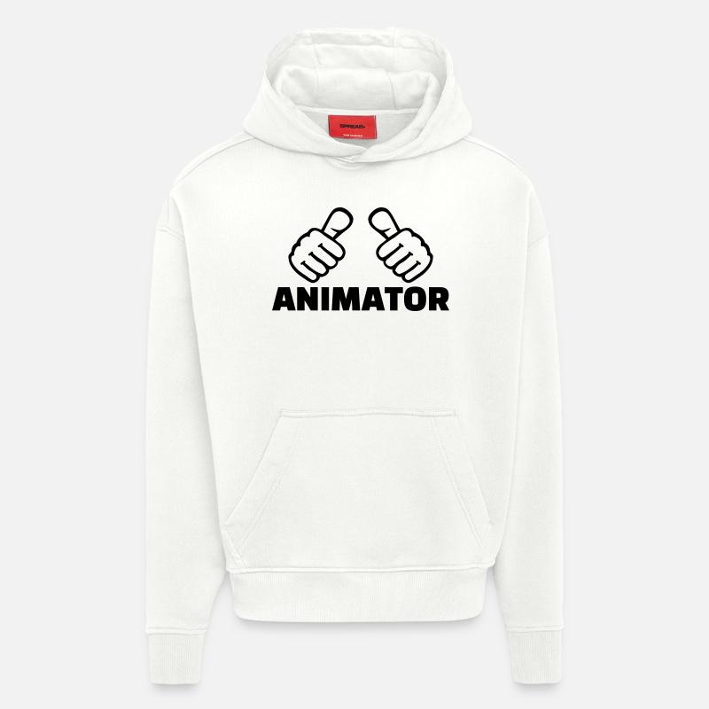 Animateur - Hoodie- made by SPREAD  - OFF WHITE